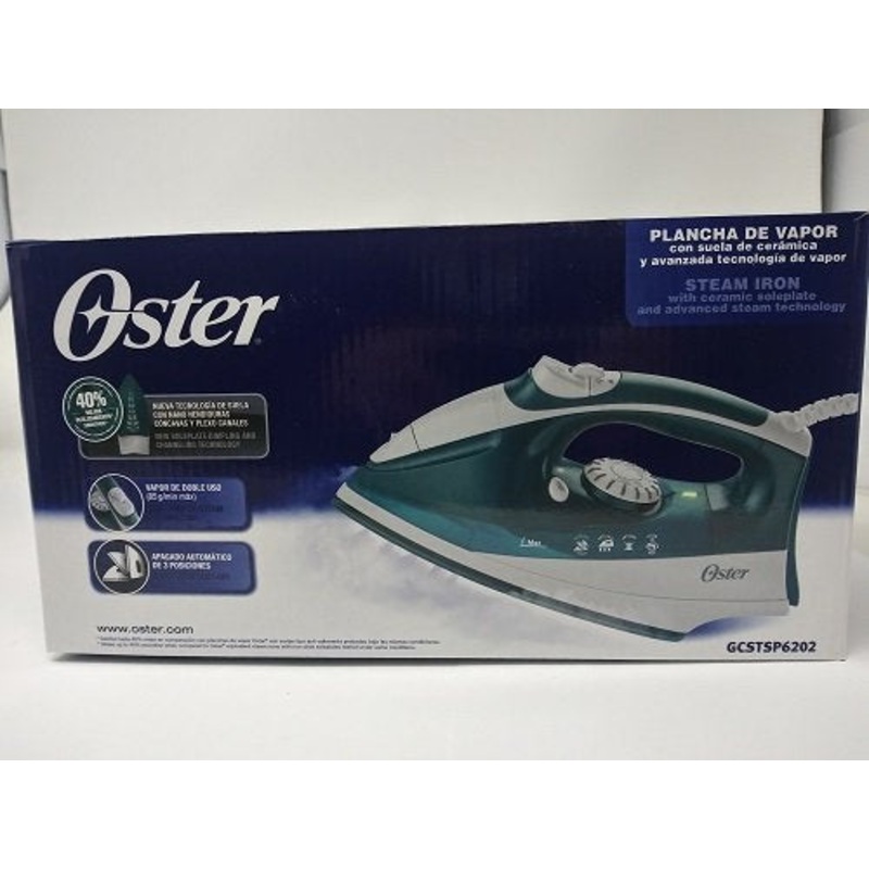 Oster GCSTSP6202 TEAL Steam Iron 220 Volts (Not for USA - European Cord)