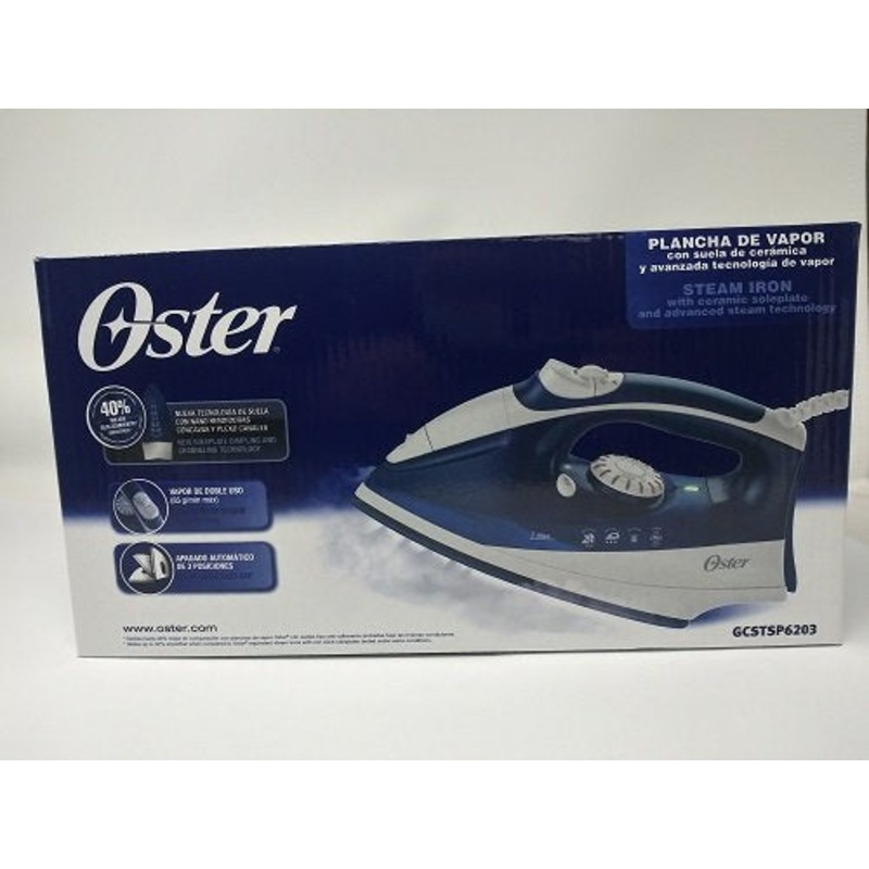 Oster GCSTSP6203 BLUE Steam Iron 220 Volts (Not for USA - European Cord)