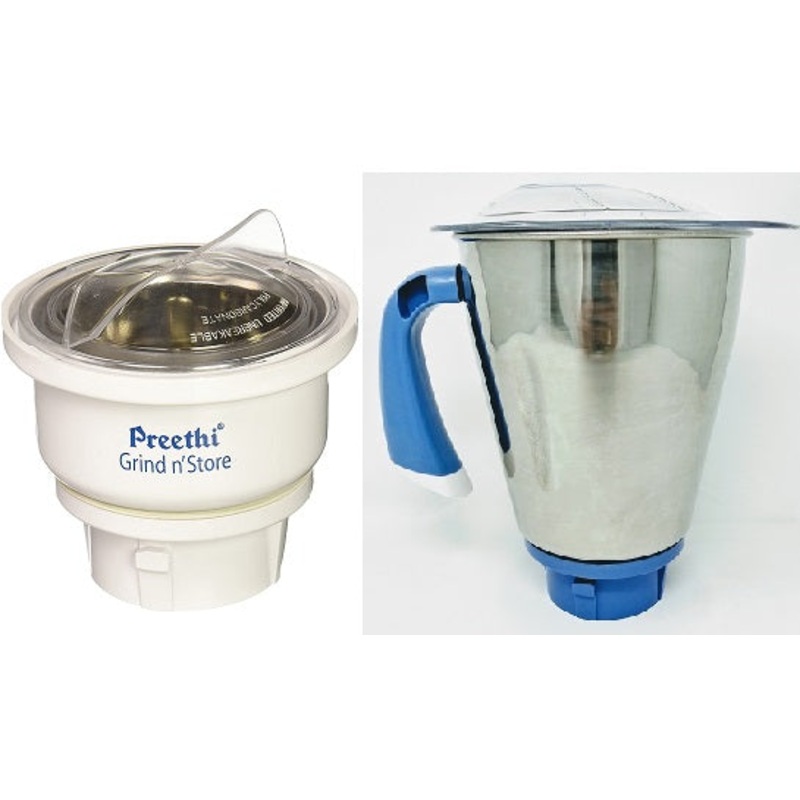 Preethi Blue Leaf Jars Set of Two
