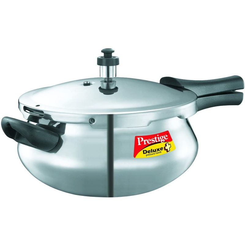 Prestige Deluxe Plus 4.8 Liter Aluminum Junior Pressure Handi, Induction Base
