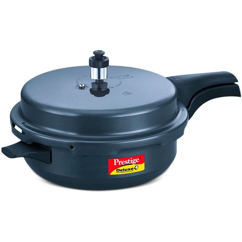 Prestige Deluxe Plus Senior Pan Hard Anodized Outer Lid Pressure Cooker