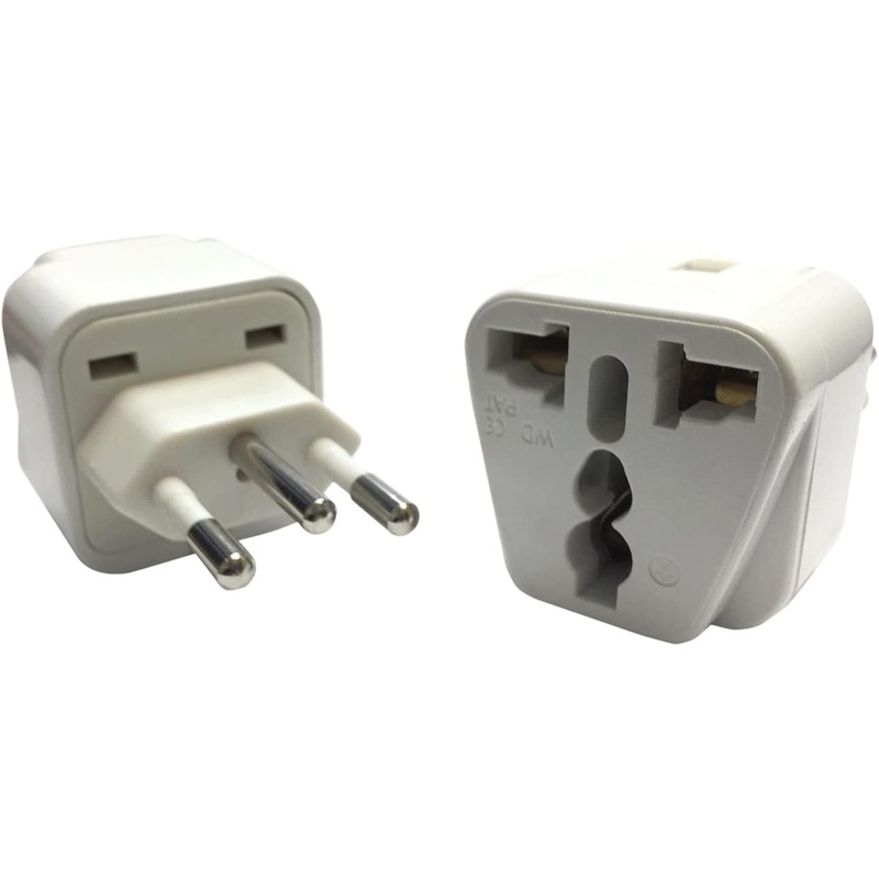 CKITZE B-13 Grounded Universal Plug Adapter Type N for Brazil and South Africa - CE Certified