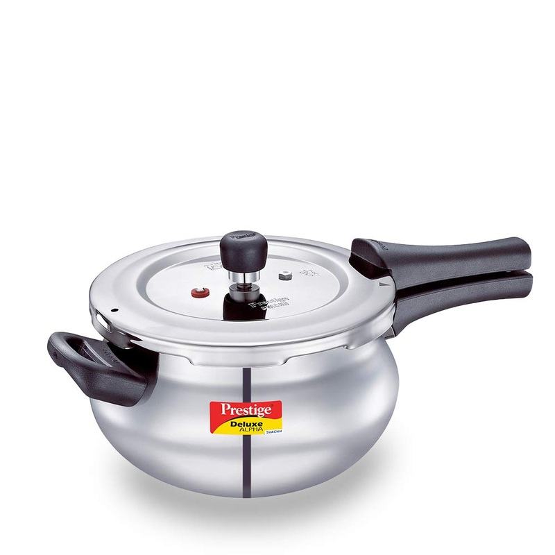 Prestige Svachh Deluxe Alpha 3 Liter Mini Handi Stainless Steel Pressure Cooker