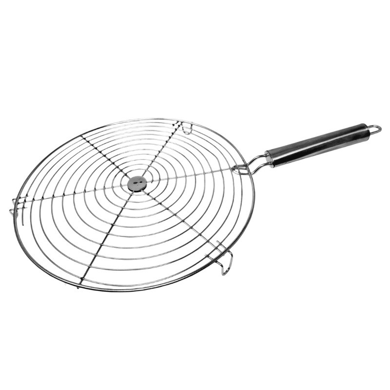 Tabakh Stainless Steel Round Papar Roast and Toast Strainer, Papad Jali