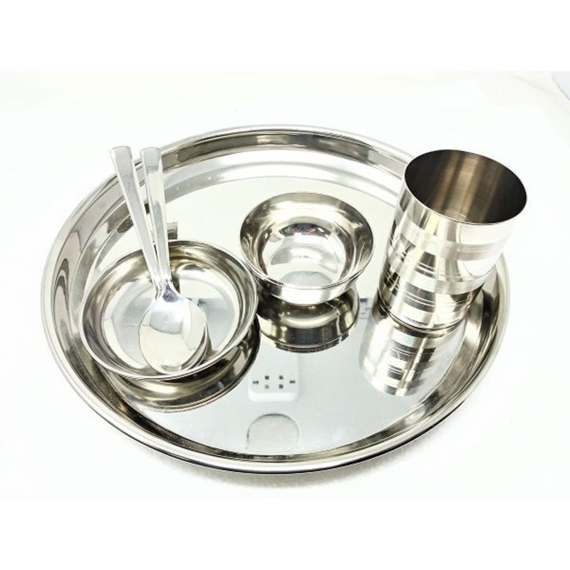 Vinod 7pc Stainless Steel Maharaja Dinner Set