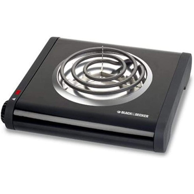 Black and Decker SB1001B Single-Burner Portable Buffet Range, Black