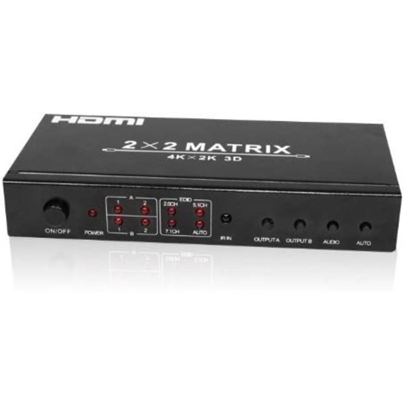 Ckitze BG-525 2 x 2 HDMI Switch/Splitter with Remote Control