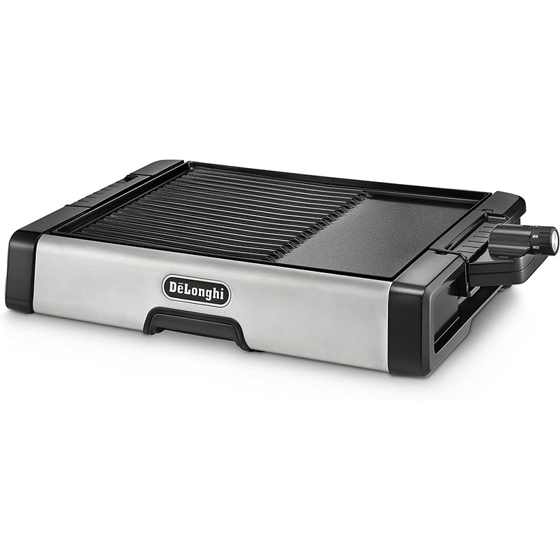 DeLonghi BG500C De'Longhi 2-in-1 Ceramic Coated Grill and Griddle, Black 220v