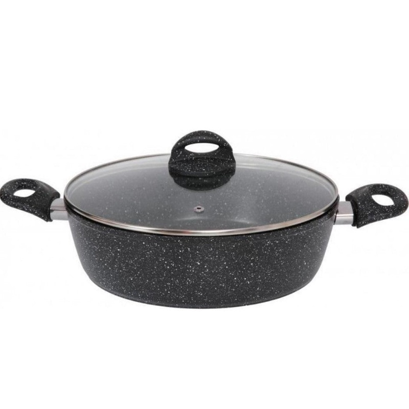 Tabakh Marble Forged Low Pot Pan 10"