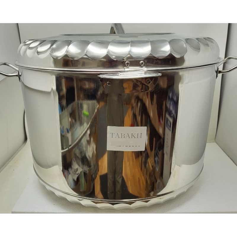 Tabakh Stainless Steel 40000ML Hotpot Casserole Bowl - Store Pickup Only