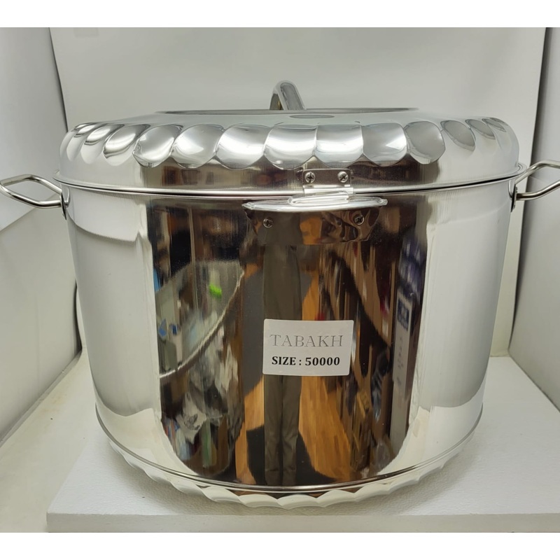 Tabakh Stainless Steel 50000ML Hotpot Casserole Bowl - Store Pickup Only