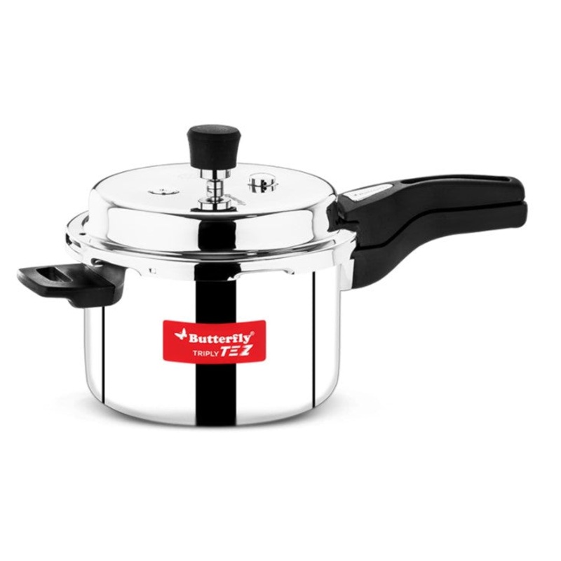 Butterfly Stainless Steel Tez Triply Pressure Cooker 3 Liter
