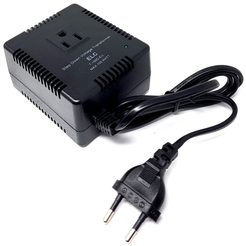 ELC 100 Watt Voltage Converter Transformer Heavy Duty Compact - Step Down - 220/240V to 110/120 Volt - Light Weight - Travel - For Hair Dryers Power Tools , Heaters