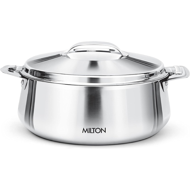 Milton Luxuria 3500 Thermosteel Casserole, 3.44 Litre, Steel Plain