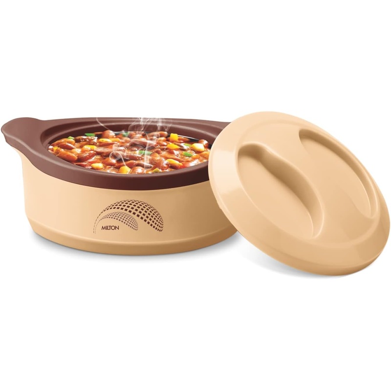 MILTON Marvel 2500 Inner Steel Casserole, 2360 ml | 80 oz | 1.4 qt. Thermal Serving Bowl, Keeps Food Hot & Cold, Insulated Hot Pot Food Warmer/Cooler, BPA Free, Easy To Carry