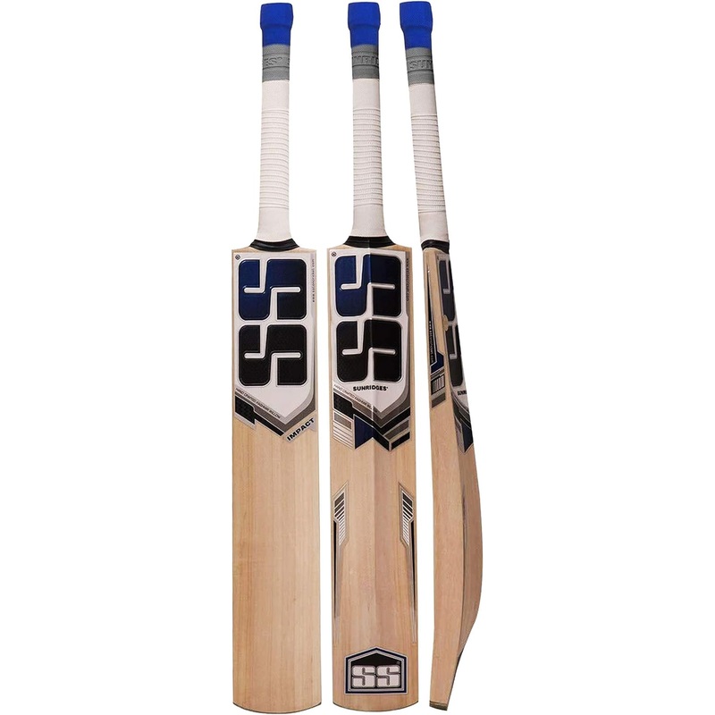 SS Impact Kashmir Willow Leather Ball Cricket Bat Adult Size - Short Handle (Cover Included)