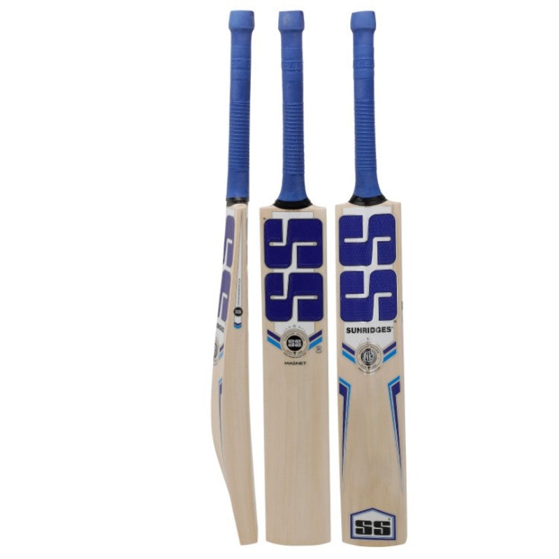 SS Magnet Kashmir Willow Leather Ball Cricket Bat Adult Size - Short Handle (Cover Included)