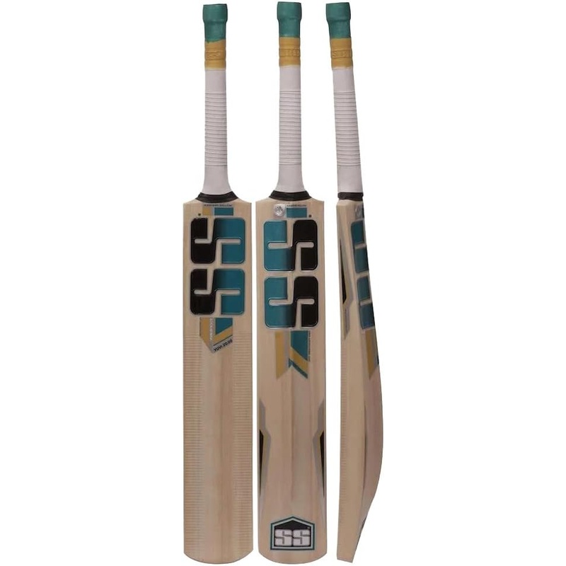 SS Yuvi 20/20 Kashmir Willow Leather Ball Cricket Bat Adult Size - Short Handle (Cover Included)