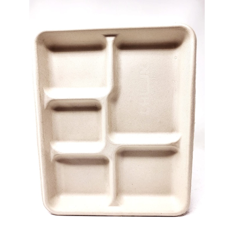 Tabakh 5 Compartment School Tray Pack of 50