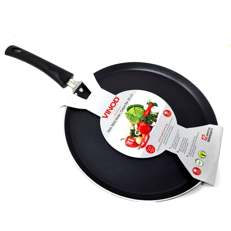Vinod 12-Inch Non Stick Dosa Tawa / Crepe Pan 30 cm