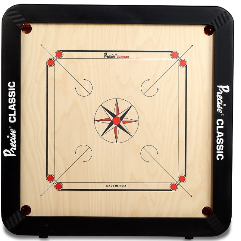 Precise Classic 24mm Carrom Board with Coins, Striker & Powder - Store Pickup Only, Open Box