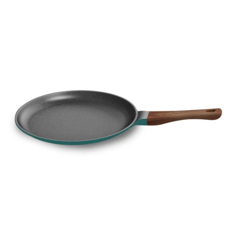 Preethi Artistic Collection Die Cast Non Stick Tawa, 27 cm, 5 Star Non Stick Effect, Cook & Serve, Ocean Green
