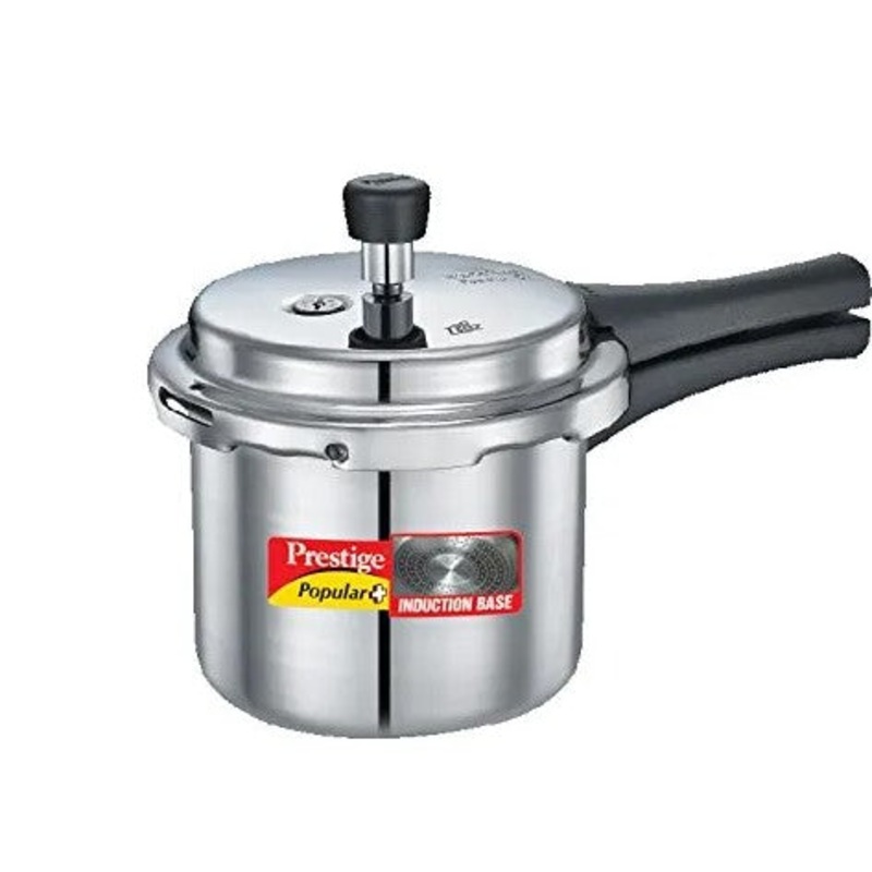 Prestige Popular Plus 2 Liter Tall Aluminum Pressure Cooker, Induction Base