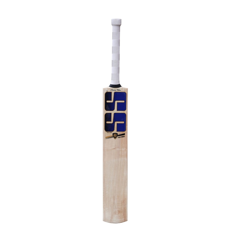 SS Tilak Verma Players Jumbo Kashmir Willow Leather Ball Cricket Bat Adult Size - Short Handle (Cover Included)