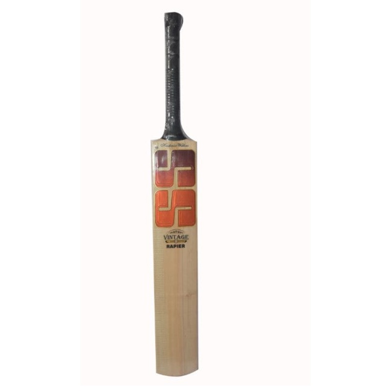 SS Vintage Rapier Kashmir Willow Leather Ball Cricket Bat Adult Size - Short Handle (Cover Included)