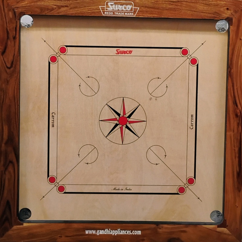 Surco Vintage Carrom Board with Coins, Striker & Powder, 8mm Kikar Wood - Store Pickup Only, Open Box