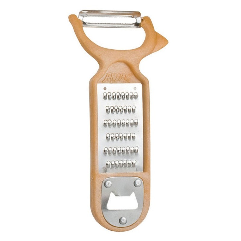 Tabakh 4 in One Peeler, Cheese Grater, Seed Extractor, Bottle Opener