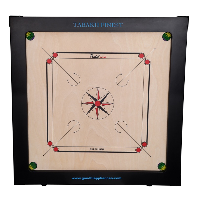 Tabakh Finest 12mm Carrom Board with Coins, Striker & Powder - Store Pickup Only, Open Box