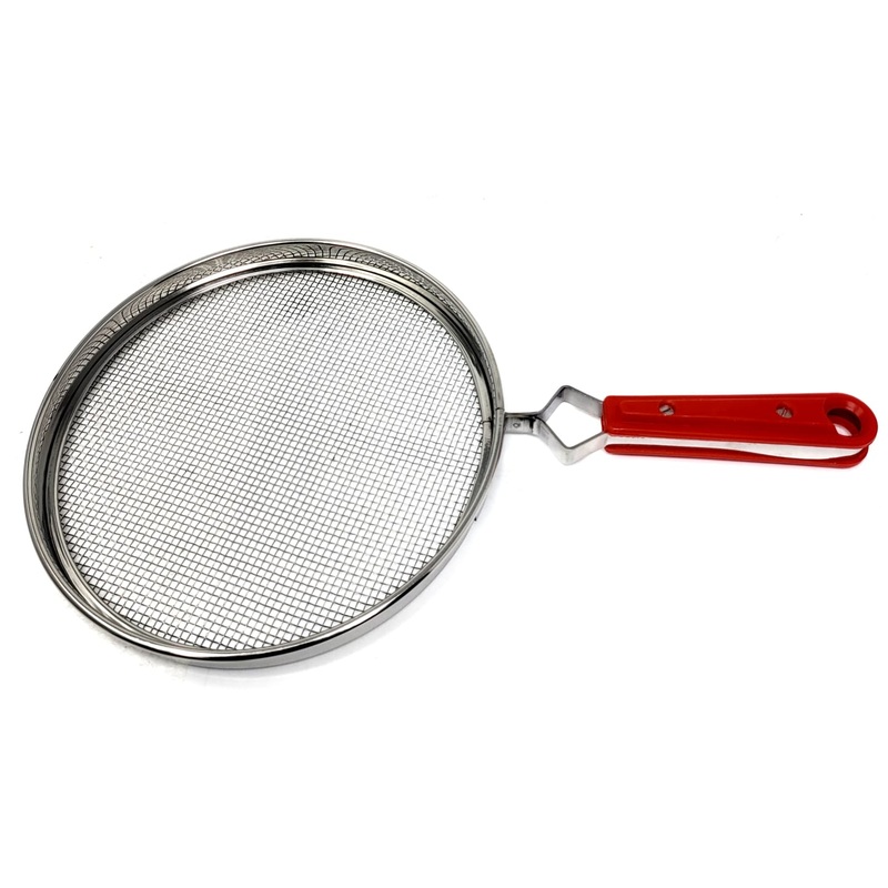 TABAKH Phulka Grill Roaster for Gas Stove, Grill Mesh Tawa Jali for Kitchen Cooking, Roti Basket Pulka Pan Roaster Grill with Handle, Papad Jali, Mesh Brinjal Roaster (Stainless Steel, No-8)