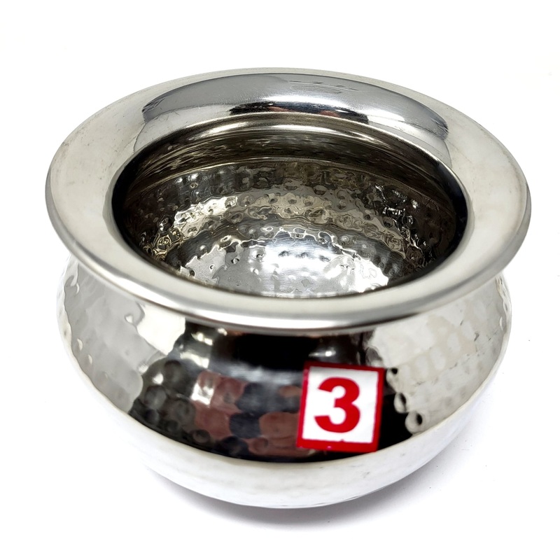 Tabakh Punjabi Style Handi Stainless Steel Size 3