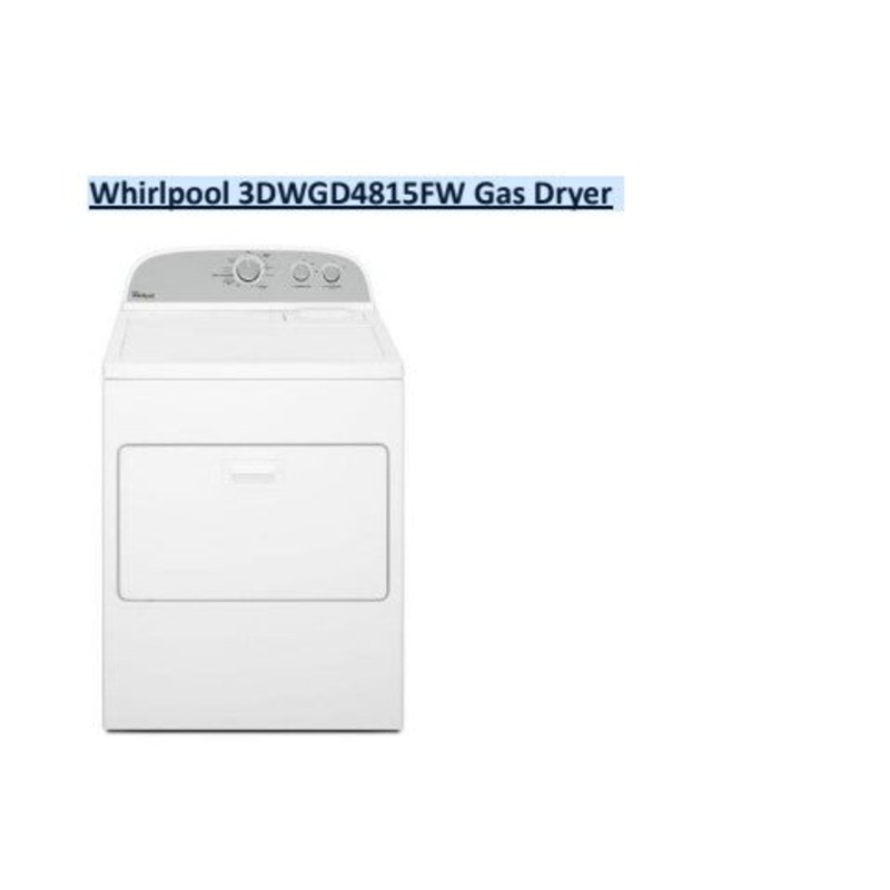 Whirlpool 3DWGD4815FW Gas Dryer 220v