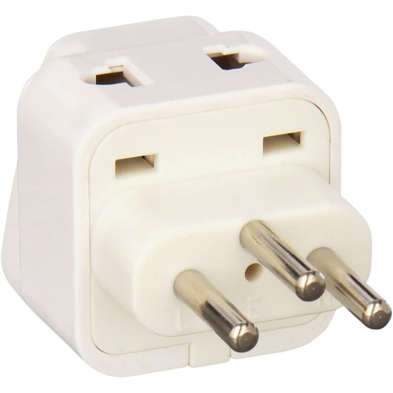 CKITZE BA-11A Grounded Universal 2-in-1 USA to Switzerland Type J Plug Adapter