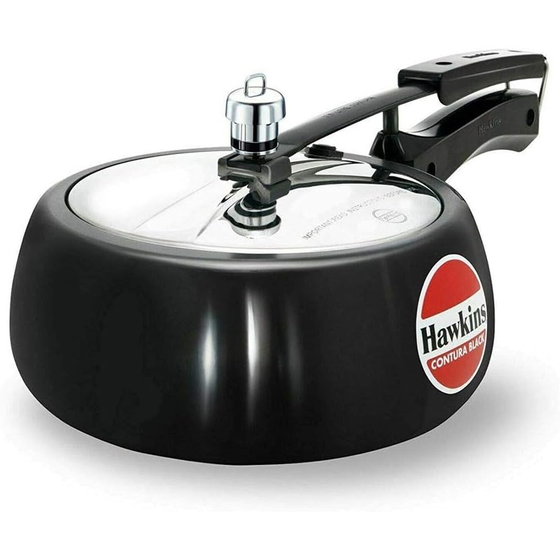 Hawkins CB35 Hard Anodised Pressure Cooker, 3.5-Liter, Contura Black