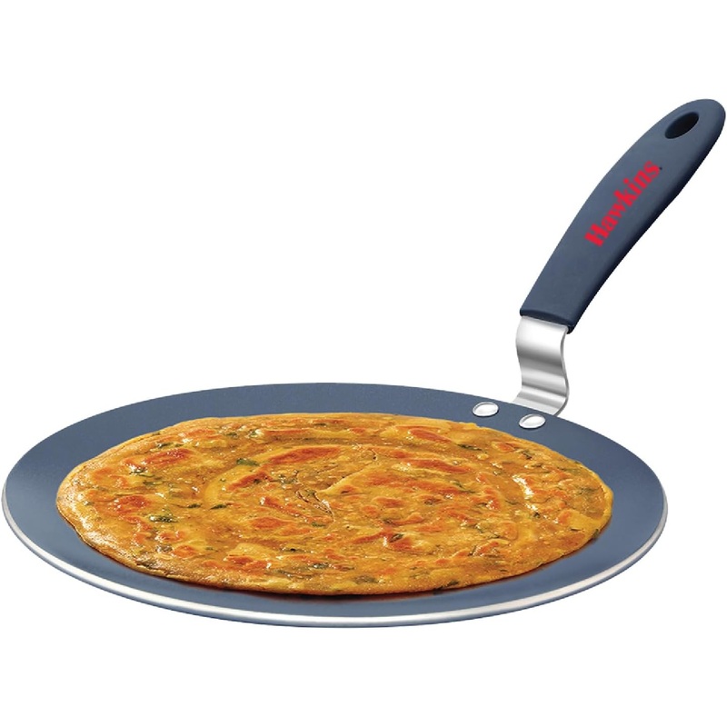 HAWKINS Ceramic Nonstick Tava, 24 cm Diameter, Induction Paratha Tawa, Granite Griddle (ICT24)