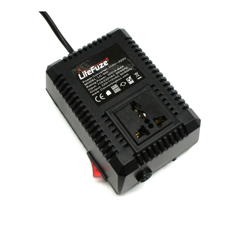 LiteFuze LC-300 Watt Step Up/Down Compact Travel Voltage Converter