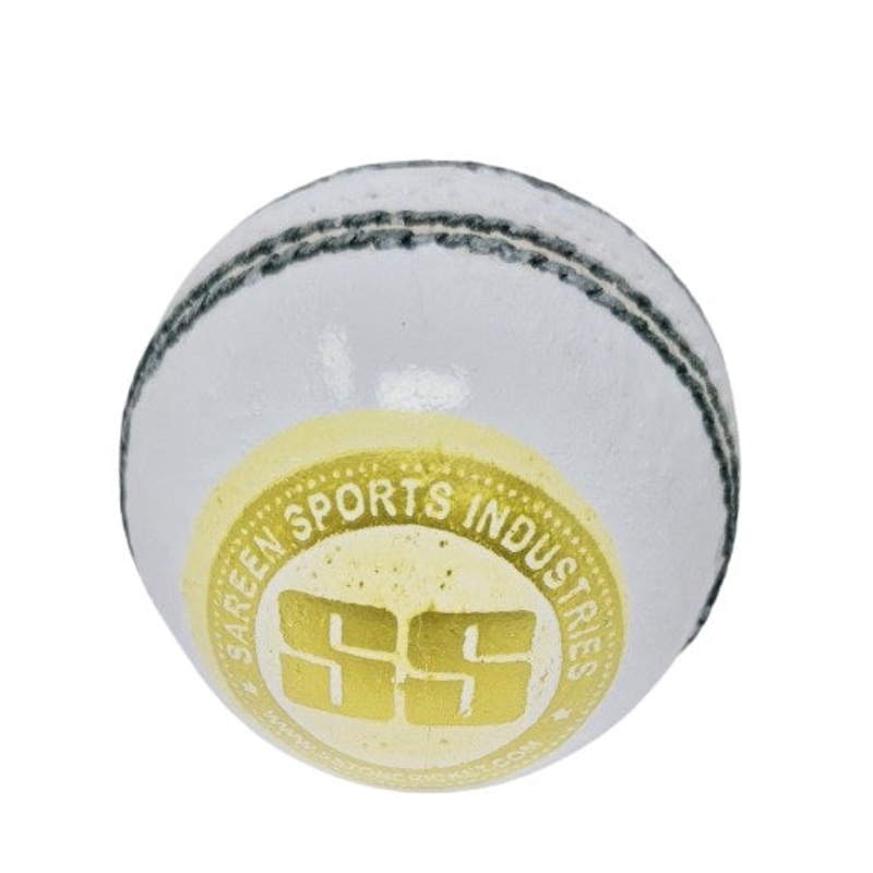 SS County White Professional Leather Cricket Ball