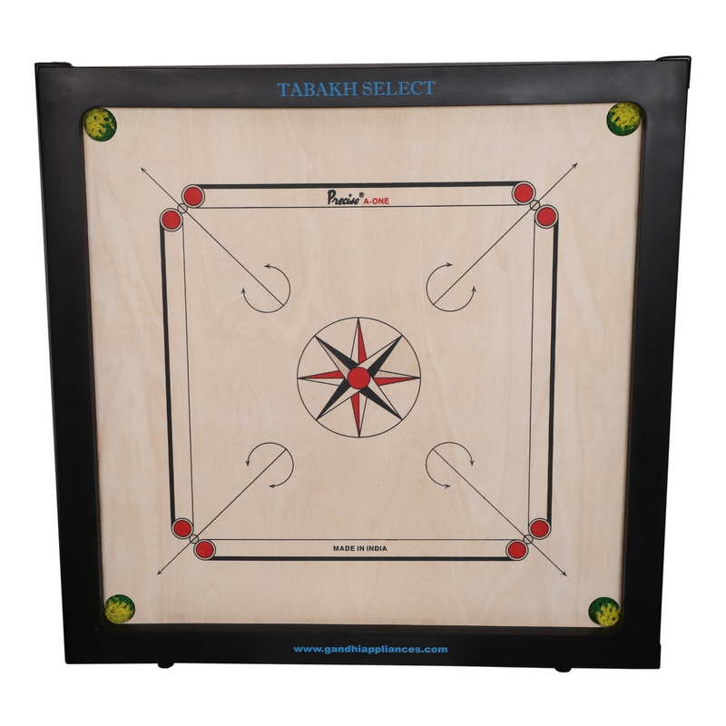 Tabakh Select 8mm Carrom Board with Coins, Striker & Powder by Precise Open Box Store Pickup Only