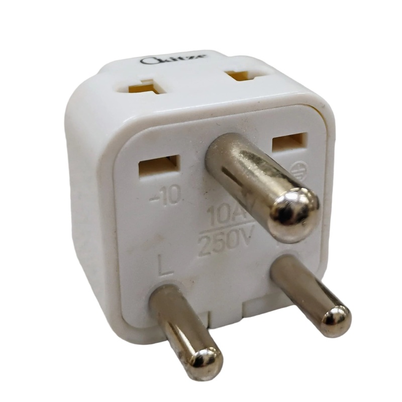 Type D  Ckitze Grounded 2 in 1 Plug Adapter  India, Africa