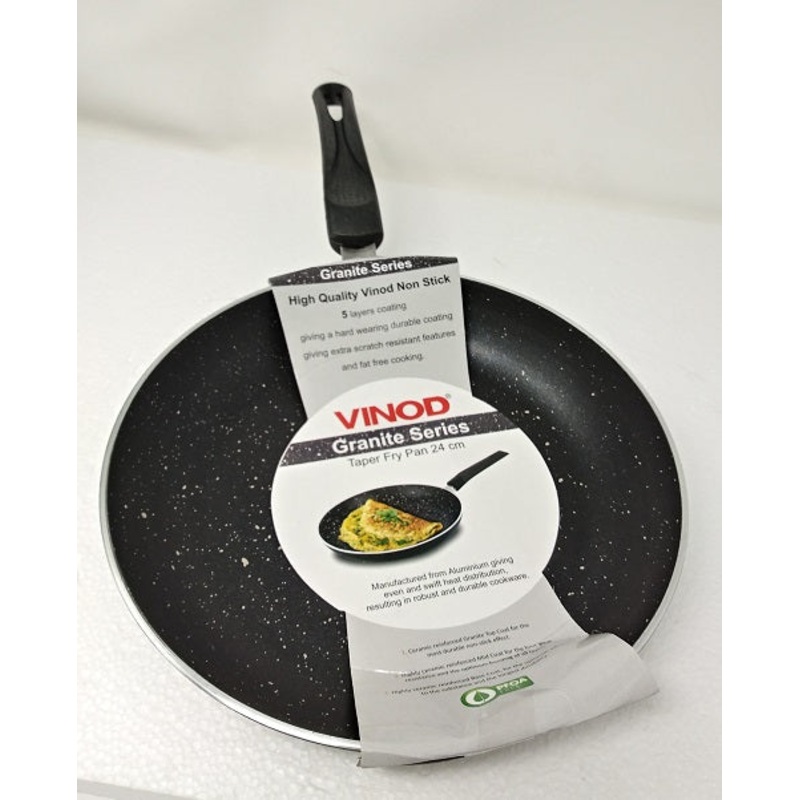 Vinod Granite Series Taper Fry Pan 24 cm