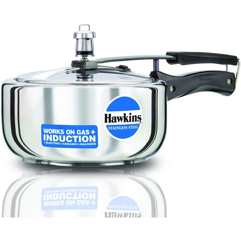 Hawkins HSS3W Stainless Steel Pressure Cooker 3 Liter Wider