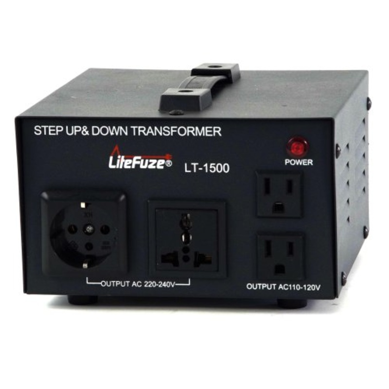 LiteFuze 1500 Watts Heavy Duty Voltage Transformer Converter LT-1500