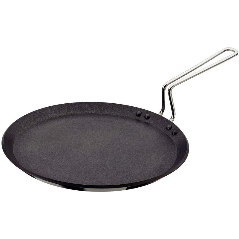 Futura Q40 Non-Stick Flat Tava Griddle, 30 cm, Black
