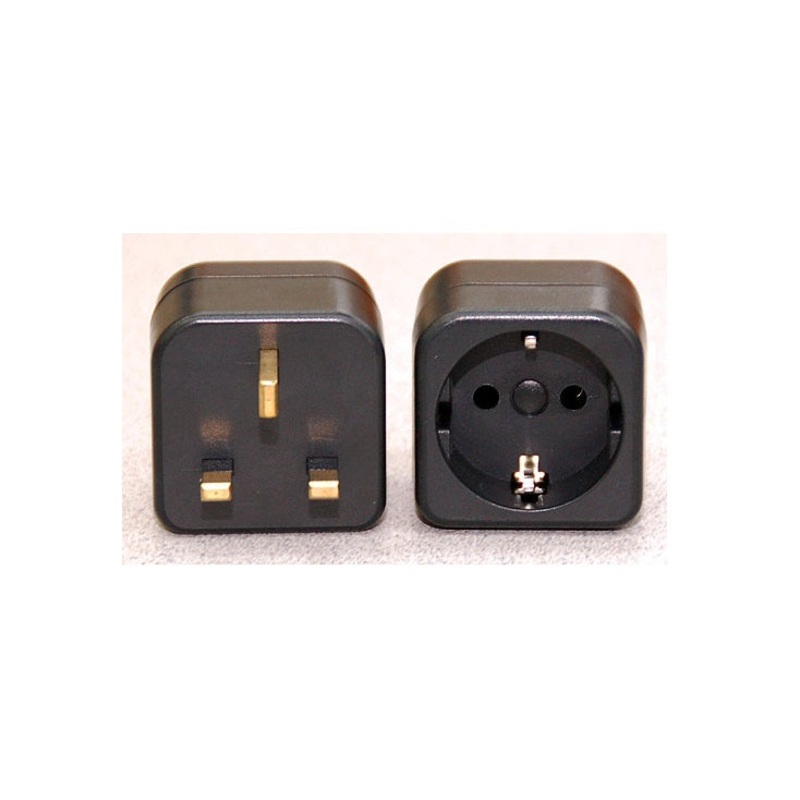 Plug B4 - Grounded Europe SCHUKO plug to UK/IRAQ Rectangular blade plug