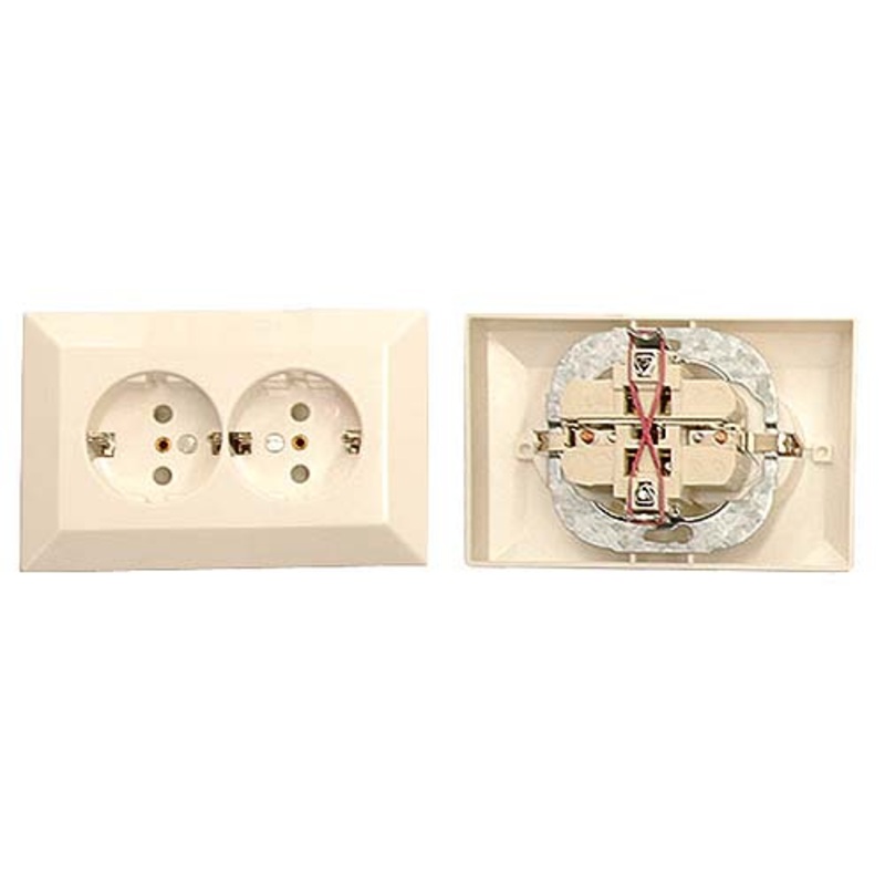Receptacle EWI02SC European SCHUKO duplex receptacle FOR 220V