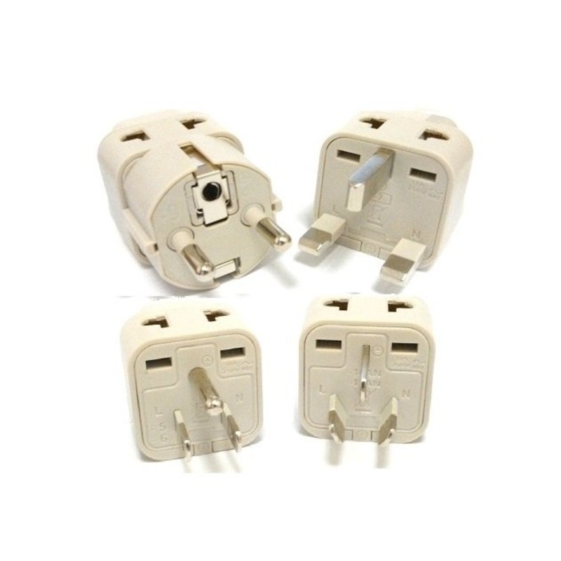 Ckitze 4 Pack Universal Worldwide 2-in-1 Travel Plug Adapter Kit