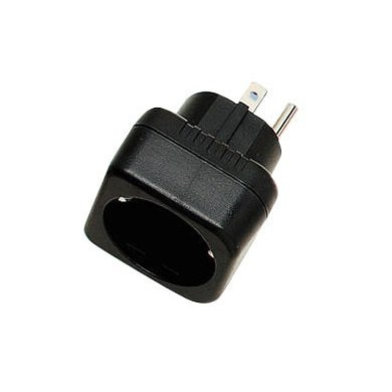 Grounded Euro (Shucko) to Grounded USA/Canada/Mexico Plug Adapter